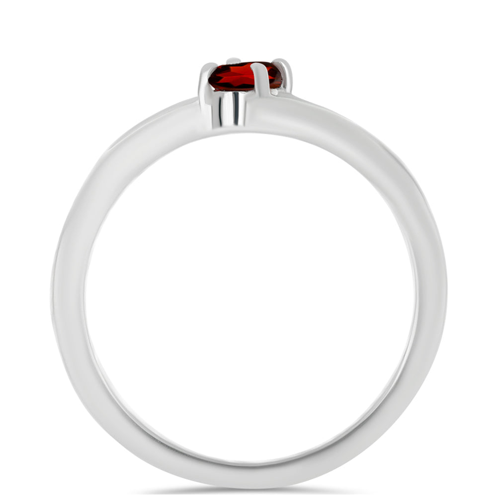 Strieborný Prsteň s Bartonským Granátom