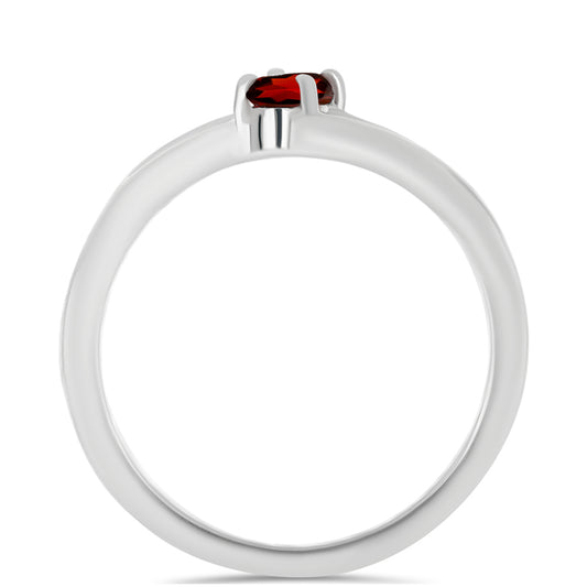 Strieborný Prsteň s Bartonským Granátom