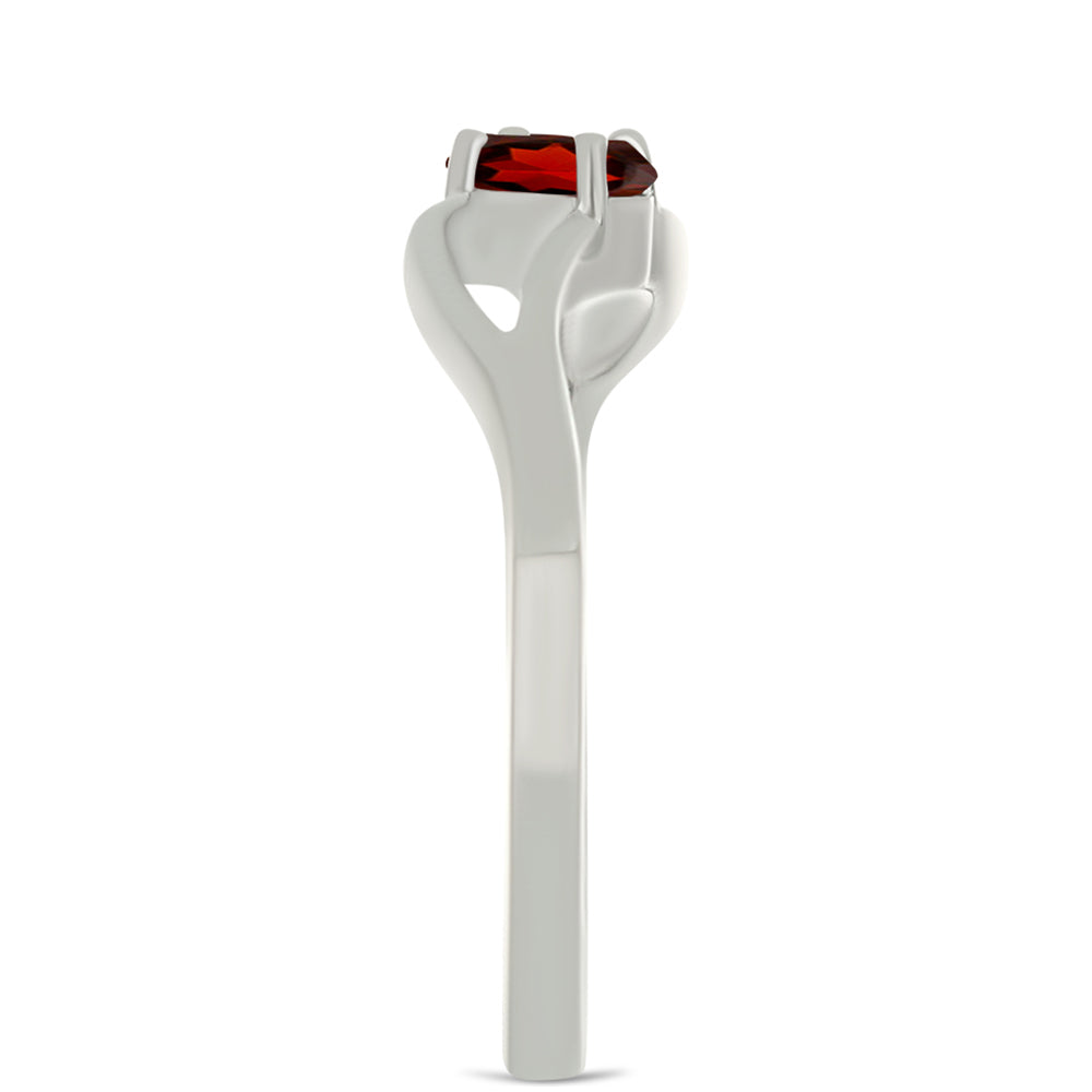 Strieborný Prsteň s Bartonským Granátom 4 