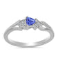 Strieborný Prsteň s Tanzanitom a Bielym Topásom