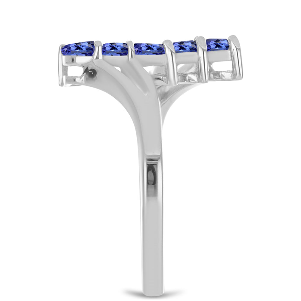 Strieborný Prsteň s Tanzanitom 4 