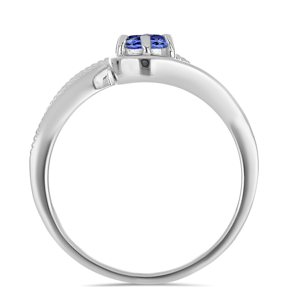 Strieborný Prsteň s Tanzanitom 2 