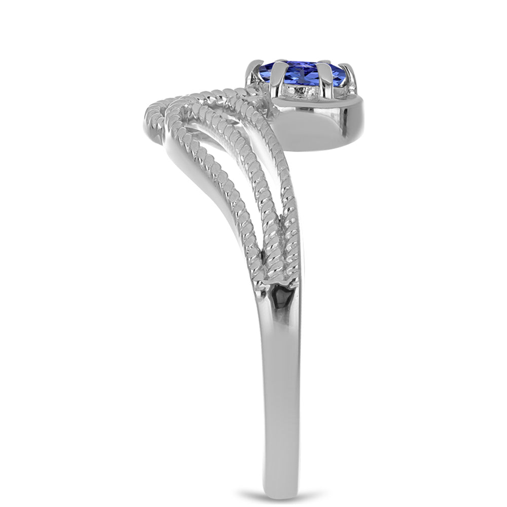 Strieborný Prsteň s Tanzanitom