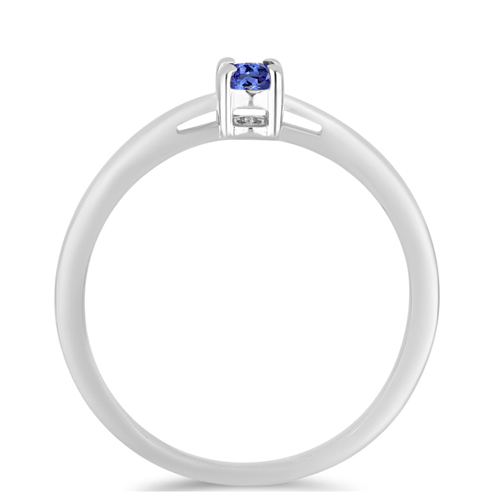 Strieborný Prsteň s Tanzanitom