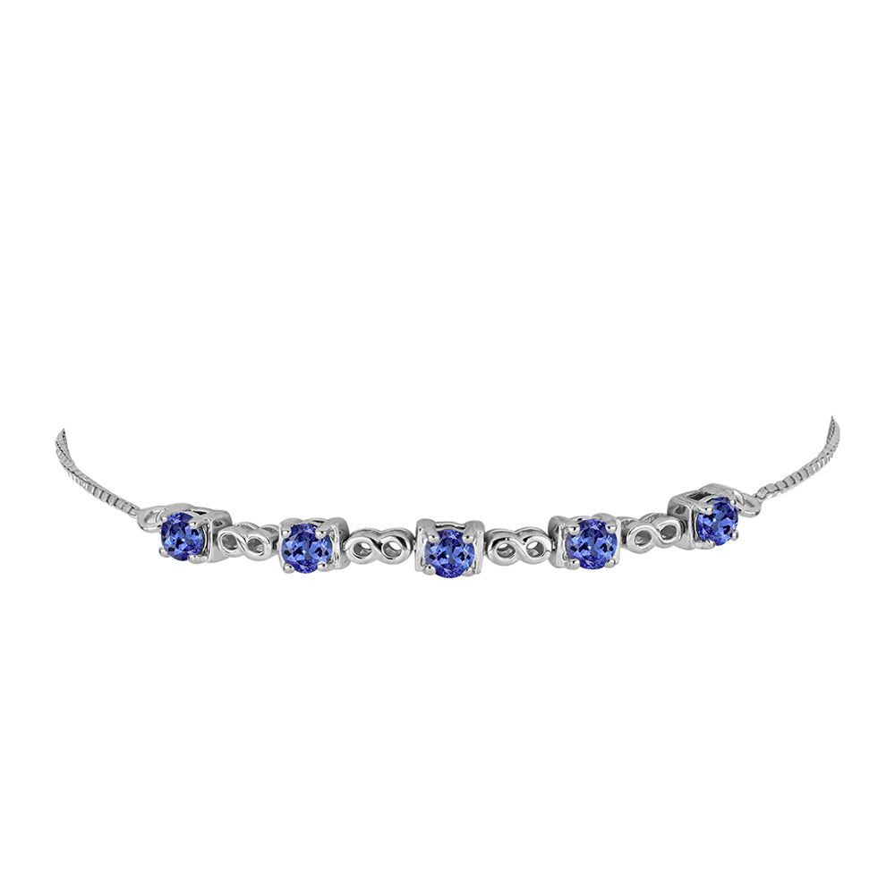 Strieborný Náramok s Tanzanitom 2 