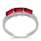 Strieborný Prsteň s Madagaskarským Rubínom a Bielym Topásom