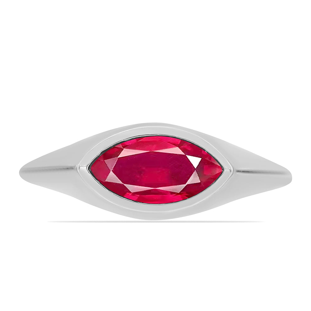 Strieborný Prsteň s Madagaskarským Rubínom