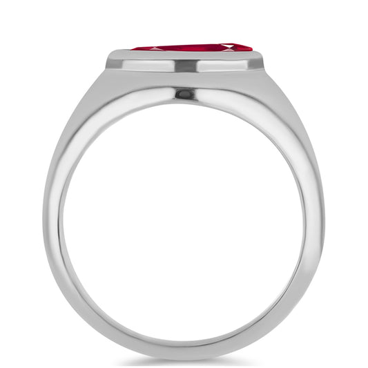 Strieborný Prsteň s Madagaskarským Rubínom