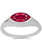 Strieborný Prsteň s Madagaskarským Rubínom