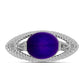 Strieborný Prsteň s Fialovým Nefritom