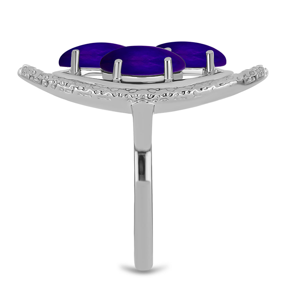 Strieborný Prsteň s Fialovým Nefritom