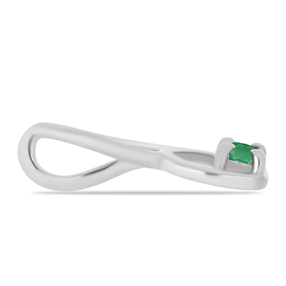Strieborný Prívesok s Brazílskym Smaragdom 2 