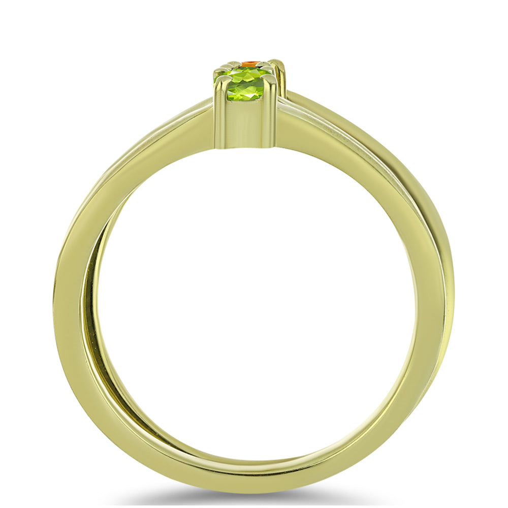 Pozlátené Strieborné Sada s Austrálskym Modrým Zafírom a Padparadscha Zafírom ( Prsteň ) 2 