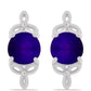 Strieborné Náušnice s Fialovým Nefritom