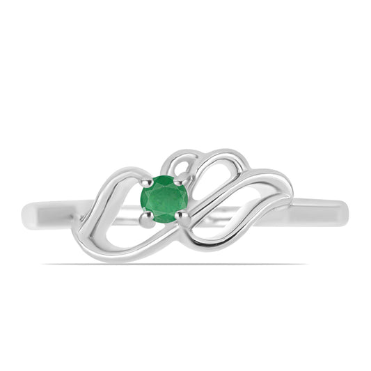 Strieborný Prsteň s Brazílskym Smaragdom