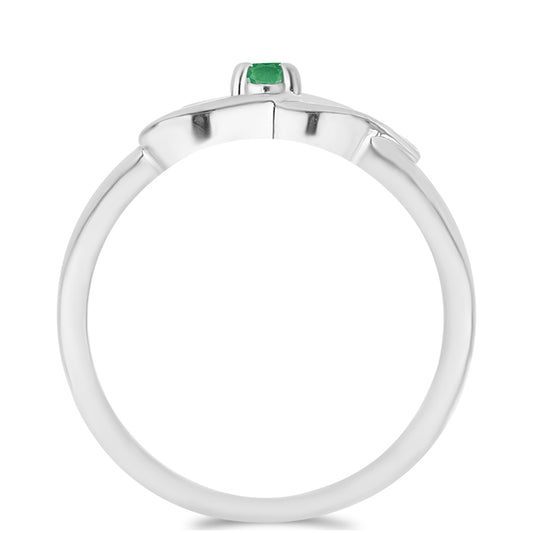 Strieborný Prsteň s Brazílskym Smaragdom