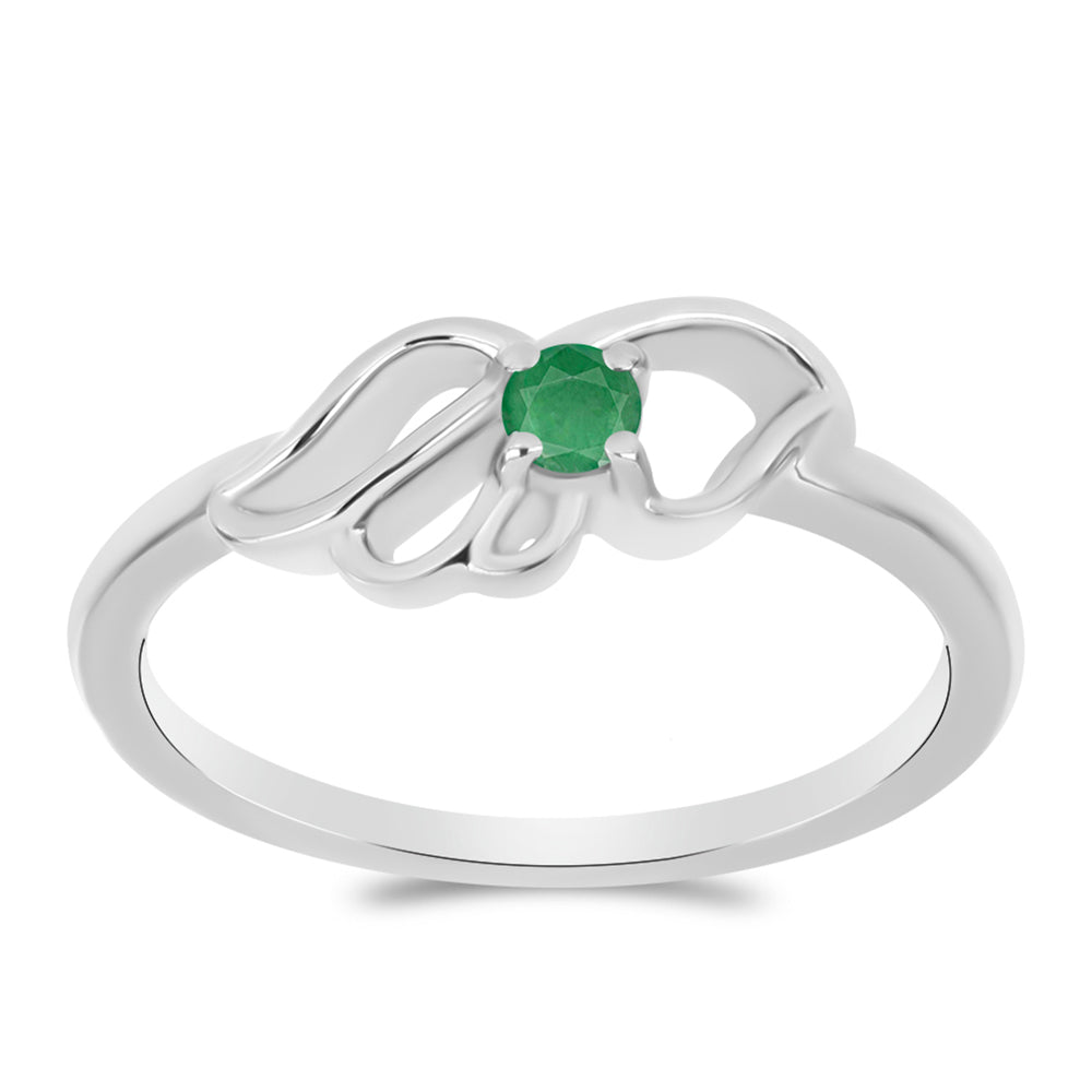 Strieborný Prsteň s Brazílskym Smaragdom 3 