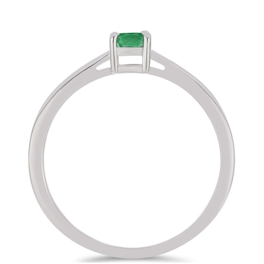 Strieborný Prsteň s Brazílskym Smaragdom