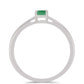 Strieborný Prsteň s Brazílskym Smaragdom