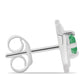 Strieborné Náušnice s Brazílskym Smaragdom