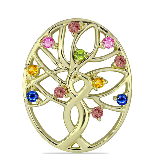 Pozlátený Strieborný Prívesok s Dúhovým Zafírom