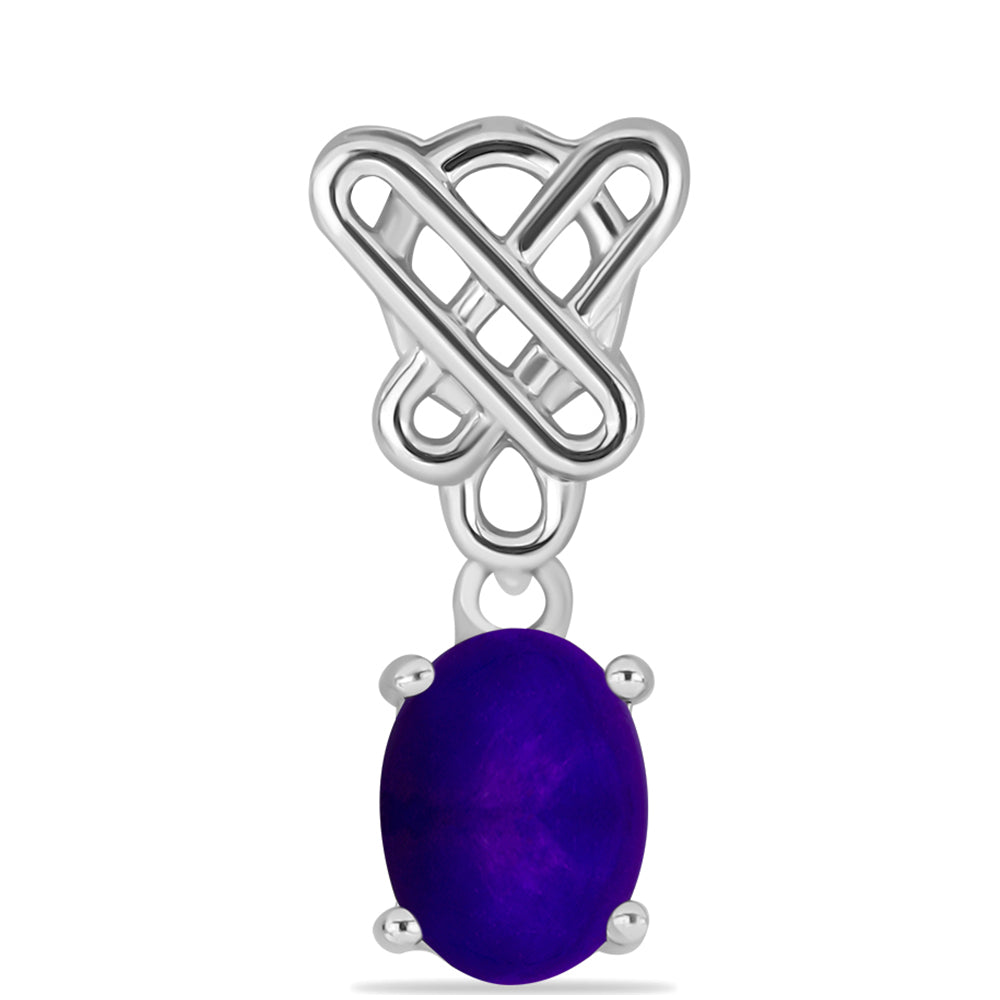 Strieborný Prívesok s Fialovým Nefritom