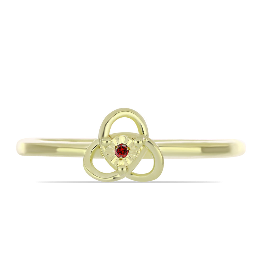 Pozlátené Strieborné Sada s Červeným Diamantom ( Náušnice+Prsteň +Prívesok ) 3 