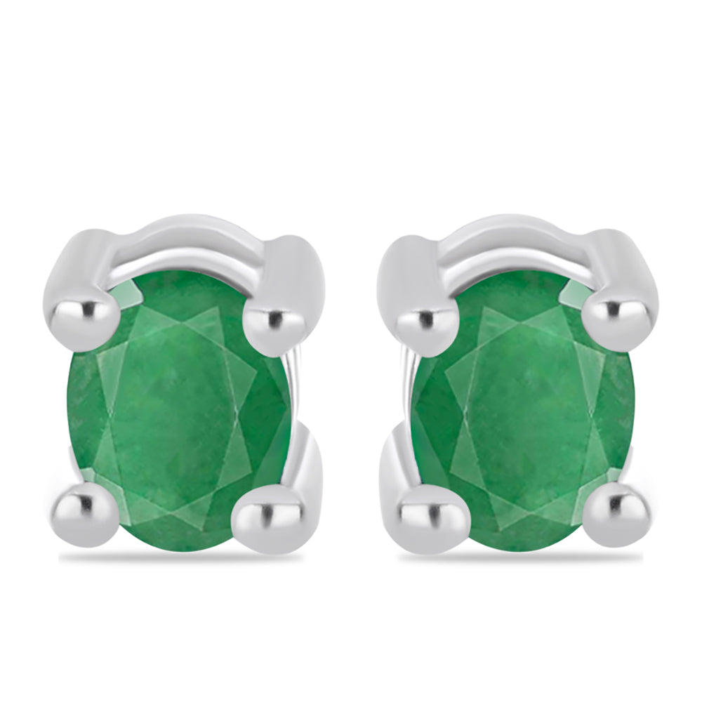 Strieborné Sada s Madagaskarským Rubínom a Brazílskym Smaragdom ( Náušnice )