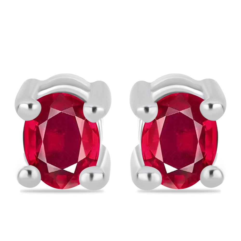 Strieborné Sada s Madagaskarským Rubínom a Brazílskym Smaragdom ( Náušnice ) 6 