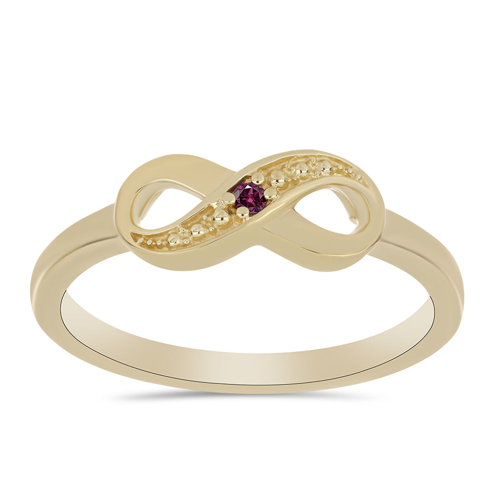 Pozlátený Strieborný Prsteň s Fialovým Diamantom 3 