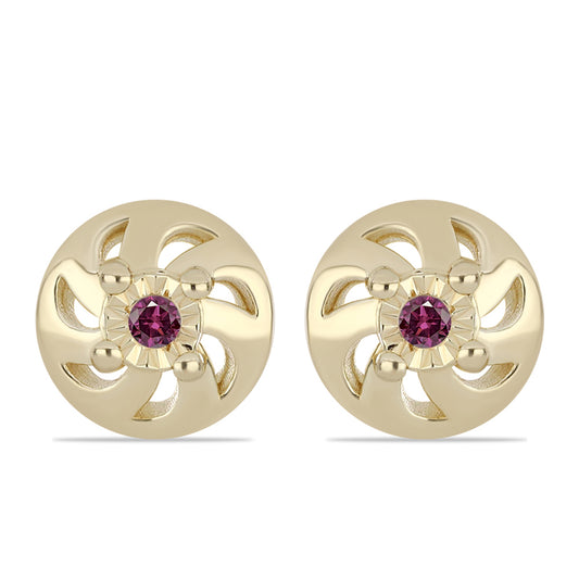 Pozlátené Strieborné Sada s Fialovým Diamantom ( Náušnice+Prsteň +Prívesok )