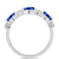 Strieborný Prsteň s Austrálskym Modrým Zafírom a Bielym Topásom