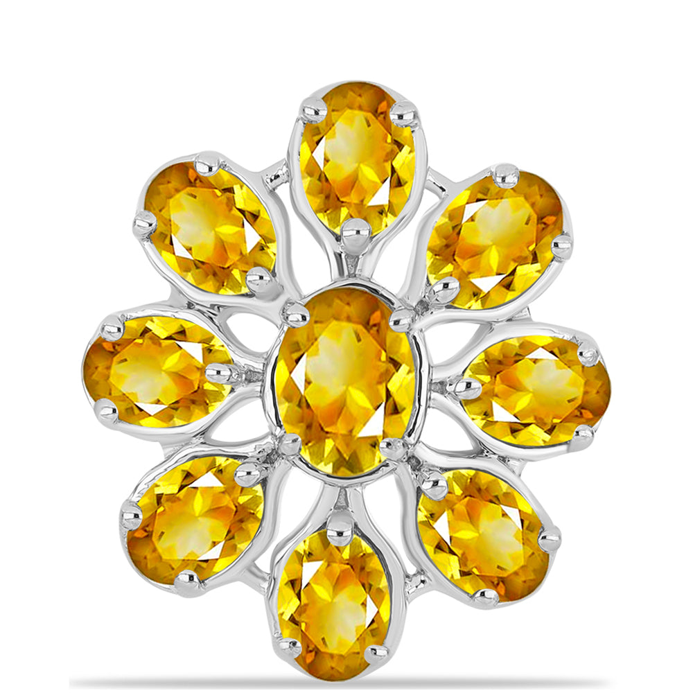 Strieborný Prsteň s Uralským Citrínom