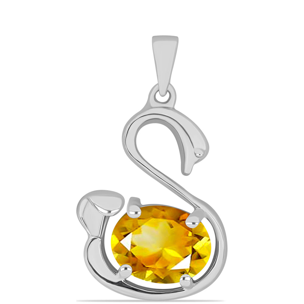 Strieborný Prívesok s Uralským Citrínom 1 