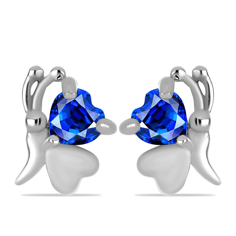 Strieborné Náušnice s Austrálskym Modrým Zafírom 1 