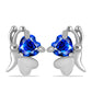 Strieborné Náušnice s Austrálskym Modrým Zafírom