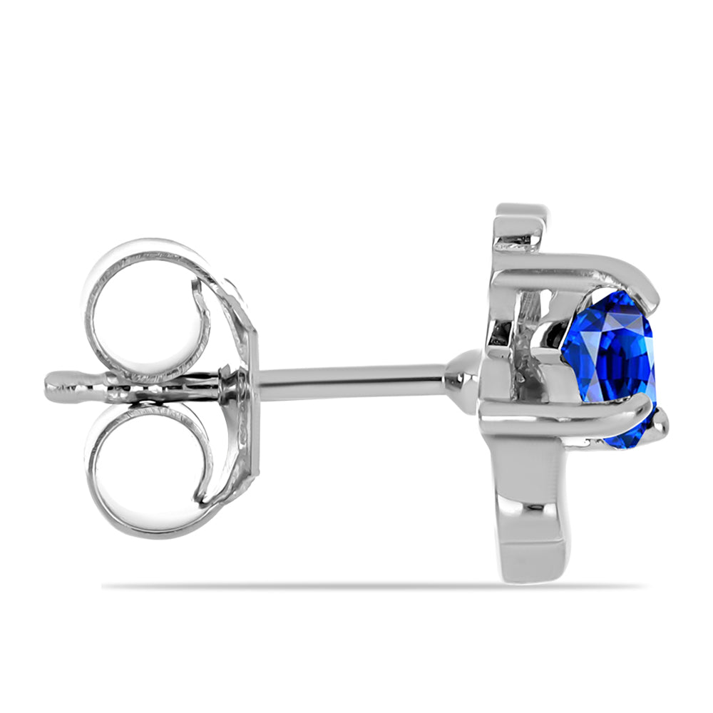 Strieborné Náušnice s Austrálskym Modrým Zafírom 2 
