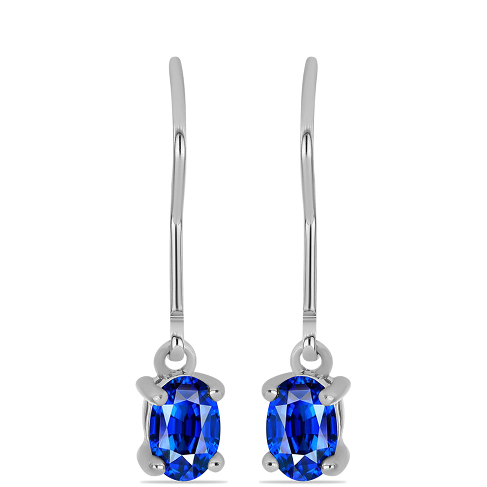 Strieborné Náušnice s Austrálskym Modrým Zafírom