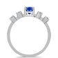 Strieborný Prsteň s Austrálskym Modrým Zafírom a Bielym Topásom