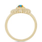 Pozlátený Strieborný Prsteň s Ustricovým Tyrkysom