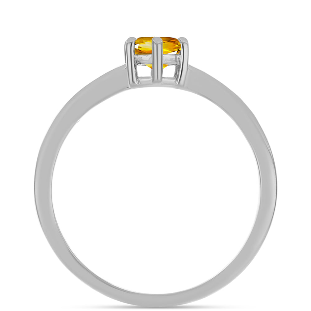 Strieborné Sada s Uralským Citrínom ( Náušnice+Prsteň ) 5 