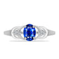 Strieborný Prsteň s Austrálskym Modrým Zafírom a Bielym Topásom