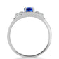 Strieborný Prsteň s Austrálskym Modrým Zafírom a Bielym Topásom