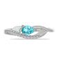 Strieborný Prsteň s Paraiba Kremeňom a Bielym Topásom
