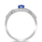 Strieborný Prsteň s Austrálskym Modrým Zafírom a Bielym Topásom
