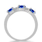 Strieborný Prsteň s Austrálskym Modrým Zafírom a Bielym Topásom