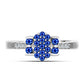 Strieborný Prsteň s Austrálskym Modrým Zafírom a Bielym Topásom