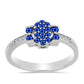 Strieborný Prsteň s Austrálskym Modrým Zafírom a Bielym Topásom
