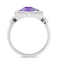 Strieborný Prsteň s Marockým Ametystom a Bielym Topásom