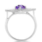 Strieborný Prsteň s Marockým Ametystom a Bielym Topásom